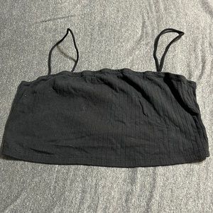 Black tank crop top